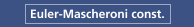 Euler-Mascheroni const.